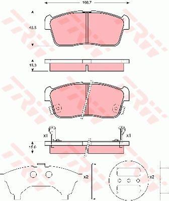 Тормозные колодки дисковые TRW COTEC, комплект TRW GDB3236
