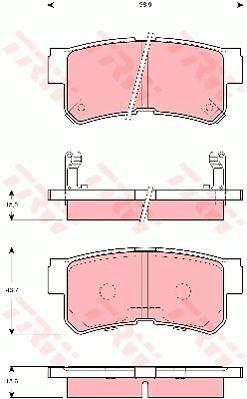 Тормозные колодки дисковые TRW COTEC, комплект TRW GDB3258