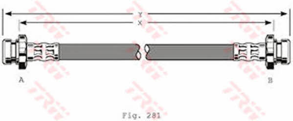 PHA213 TRW Тормозной шланг