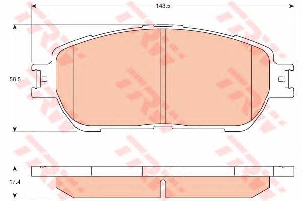 Тормозные колодки дисковые TRW COTEC, комплект TRW GDB3612