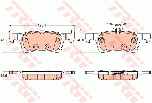 Тормозные колодки дисковые TRW COTEC, комплект TRW GDB2037