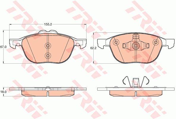 Тормозные колодки дисковые TRW COTEC, комплект TRW GDB2043