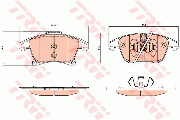 Тормозные колодки дисковые TRW COTEC, комплект TRW GDB2075