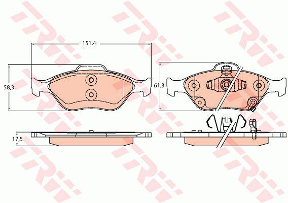 Тормозные колодки дисковые TRW COTEC, комплект TRW GDB3625
