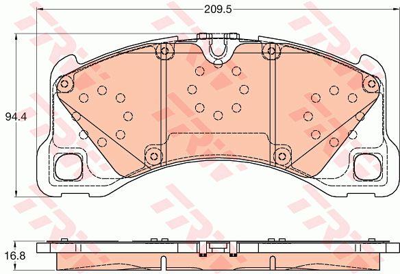Тормозные колодки дисковые TRW COTEC, комплект TRW GDB2052