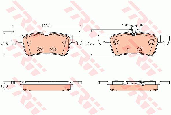 Тормозные колодки дисковые TRW COTEC, комплект TRW GDB2055