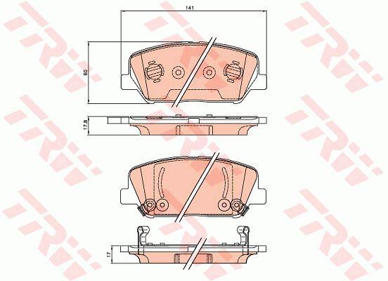 Тормозные колодки дисковые TRW COTEC, комплект TRW GDB3621