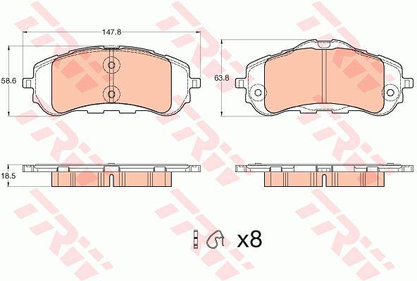 Тормозные колодки дисковые TRW COTEC, комплект TRW GDB2044
