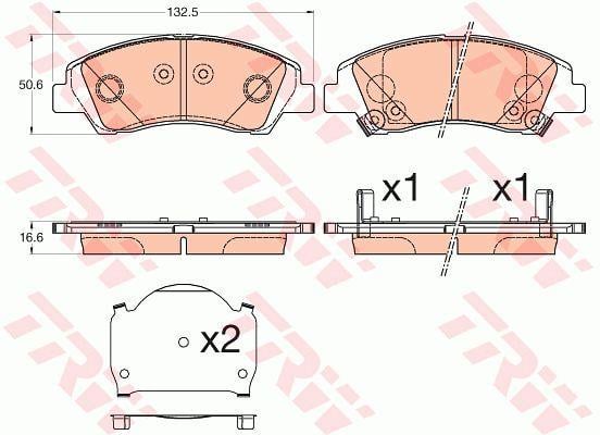 Тормозные колодки дисковые TRW COTEC, комплект TRW GDB3618