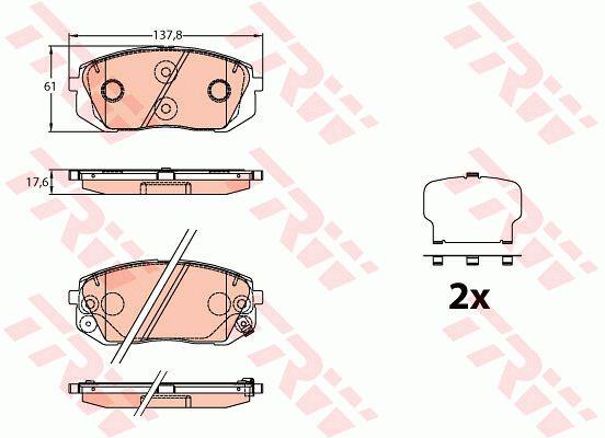 TRW GDB3640 Гальмівні колодки TRW COTEC, комплект GDB3640: Приваблива ціна - Купити в Україні на EXIST.UA!