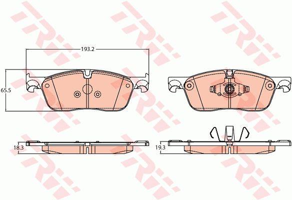 Тормозные колодки дисковые TRW COTEC, комплект TRW GDB2100