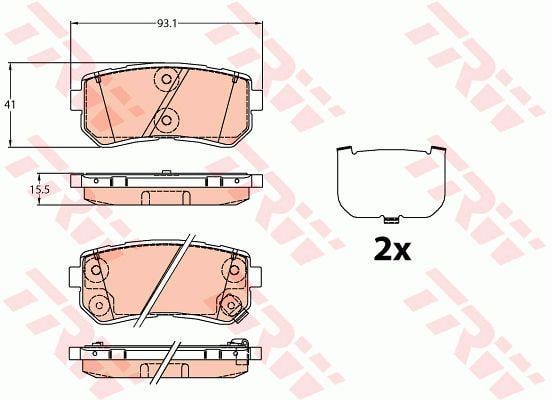 Тормозные колодки дисковые TRW COTEC, комплект TRW GDB3636