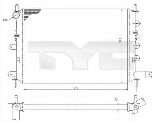 TYC 710-0034-R Радіатор охолодження двигуна 7100034R: Приваблива ціна - Купити в Україні на EXIST.UA!