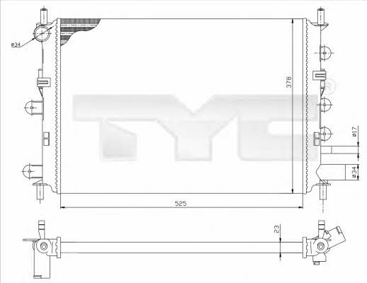 TYC 710-0037-R Радіатор охолодження двигуна 7100037R: Купити в Україні - Добра ціна на EXIST.UA!
