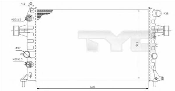 TYC 725-0006 Радіатор охолодження двигуна 7250006: Купити в Україні - Добра ціна на EXIST.UA!