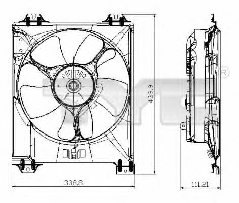 TYC 809-0016 Вентилятор радіатора охолодження 8090016: Купити в Україні - Добра ціна на EXIST.UA!