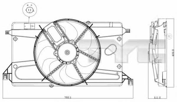 TYC 820-0002 Вентилятор радіатора охолодження 8200002: Приваблива ціна - Купити в Україні на EXIST.UA!