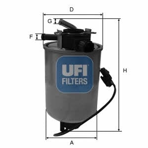 Ufi 24.018.01 Фільтр палива 2401801: Купити в Україні - Добра ціна на EXIST.UA!