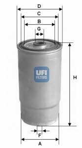 Ufi 24.012.00 Фільтр палива 2401200: Купити в Україні - Добра ціна на EXIST.UA!