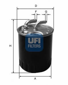 Ufi 24.077.00 Фільтр палива 2407700: Купити в Україні - Добра ціна на EXIST.UA!
