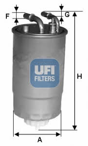 Ufi 24.099.00 Фільтр палива 2409900: Купити в Україні - Добра ціна на EXIST.UA!