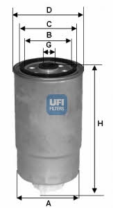 Ufi 24.350.02 Фільтр палива 2435002: Купити в Україні - Добра ціна на EXIST.UA!