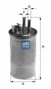 Ufi 24.450.00 Фільтр палива 2445000: Купити в Україні - Добра ціна на EXIST.UA!