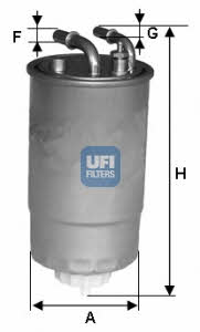 Ufi 24.ONE.02 Фільтр палива 24ONE02: Купити в Україні - Добра ціна на EXIST.UA!