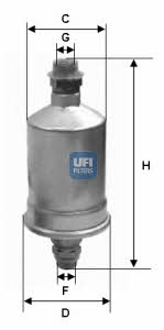 Ufi 31.532.00 Фільтр палива 3153200: Купити в Україні - Добра ціна на EXIST.UA!