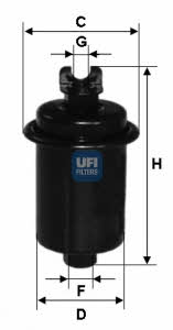 Ufi 31.551.00 Фільтр палива 3155100: Купити в Україні - Добра ціна на EXIST.UA!