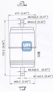 Ufi 31.666.00 Фільтр палива 3166600: Купити в Україні - Добра ціна на EXIST.UA!