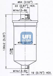 Ufi 31.770.00 Фільтр палива 3177000: Купити в Україні - Добра ціна на EXIST.UA!