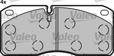 Гальмівні колодки, комплект Valeo 541612