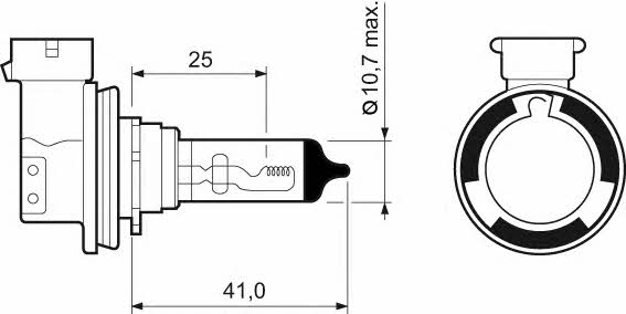 Лампа галогенна 12В H11 55Вт Valeo 032525