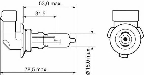 Лампа галогенна 12В HB3 60Вт Valeo 032527