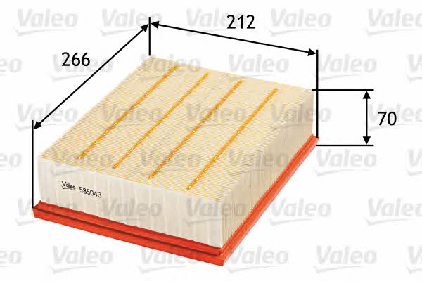 Воздушный фильтр Valeo 585043