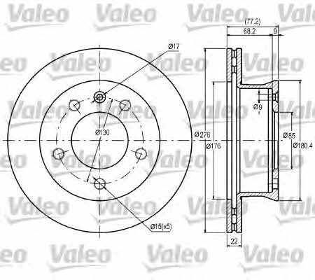 Valeo 187041 Диск гальмівний передній вентильований 187041: Купити в Україні - Добра ціна на EXIST.UA!