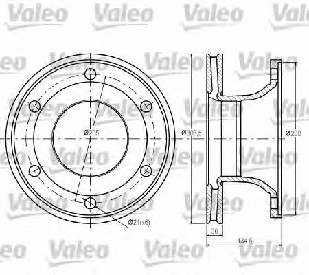 Valeo 187044 Диск гальмівний передній вентильований 187044: Купити в Україні - Добра ціна на EXIST.UA!