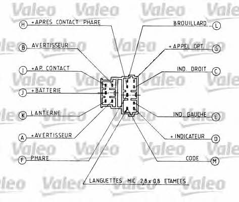 Valeo 251162 Выключатель на колонке рулевого управления 251162: Приваблива ціна - Купити в Україні на EXIST.UA!