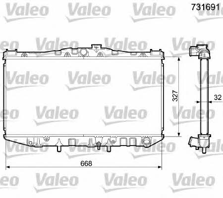 Valeo 731691 Радіатор охолодження двигуна 731691: Купити в Україні - Добра ціна на EXIST.UA!