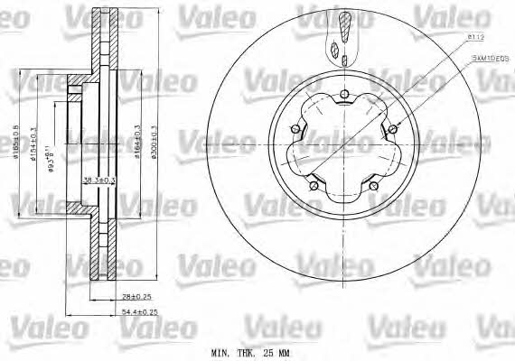 Valeo 187151 Диск гальмівний передній вентильований 187151: Купити в Україні - Добра ціна на EXIST.UA!