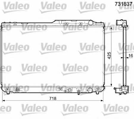Valeo 731837 Радіатор охолодження двигуна 731837: Купити в Україні - Добра ціна на EXIST.UA!