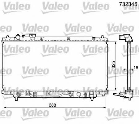 Valeo 732345 Радіатор охолодження двигуна 732345: Купити в Україні - Добра ціна на EXIST.UA!
