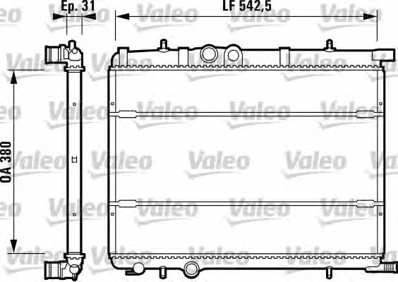Valeo 732619 Радіатор охолодження двигуна 732619: Приваблива ціна - Купити в Україні на EXIST.UA!
