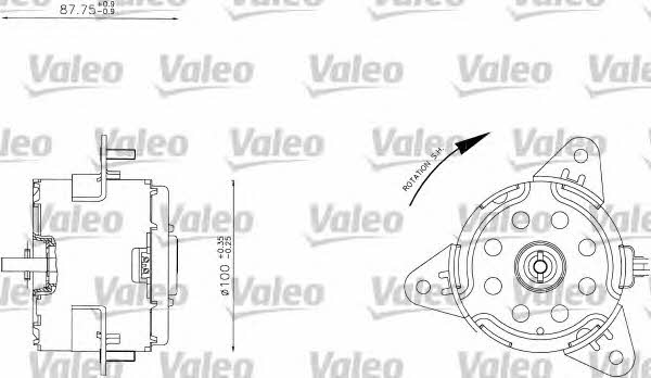 Valeo 698343 Двигун вентилятора охолодження радіатору 698343: Купити в Україні - Добра ціна на EXIST.UA!