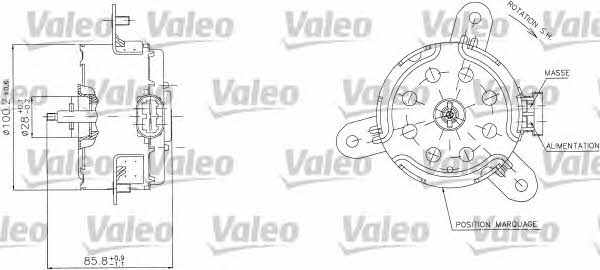 Valeo 698408 Двигун вентилятора охолодження радіатору 698408: Купити в Україні - Добра ціна на EXIST.UA!