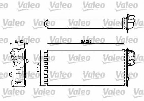 Valeo 812128 Радіатор опалювача салону 812128: Приваблива ціна - Купити в Україні на EXIST.UA!