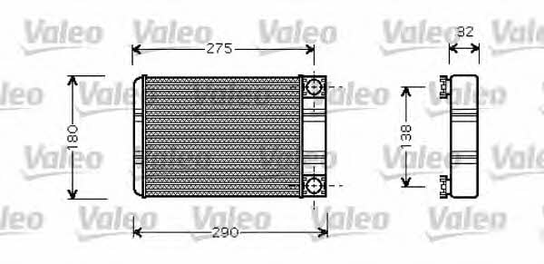 Valeo 812321 Радіатор опалювача салону 812321: Приваблива ціна - Купити в Україні на EXIST.UA!