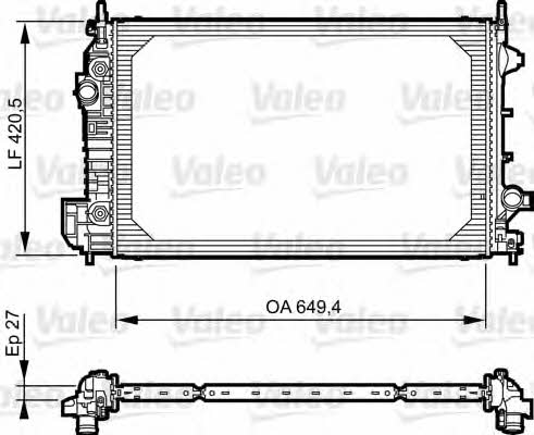 Valeo 735129 Радіатор охолодження двигуна 735129: Приваблива ціна - Купити в Україні на EXIST.UA!