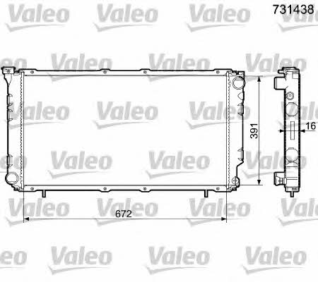 Valeo 731438 Радіатор охолодження двигуна 731438: Купити в Україні - Добра ціна на EXIST.UA!